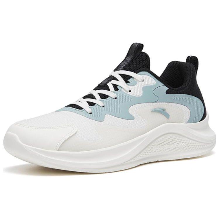Anta Casual Shock Absorbing Low Top Running Shoes Men Sneakers White Black Blue 912445573-1
