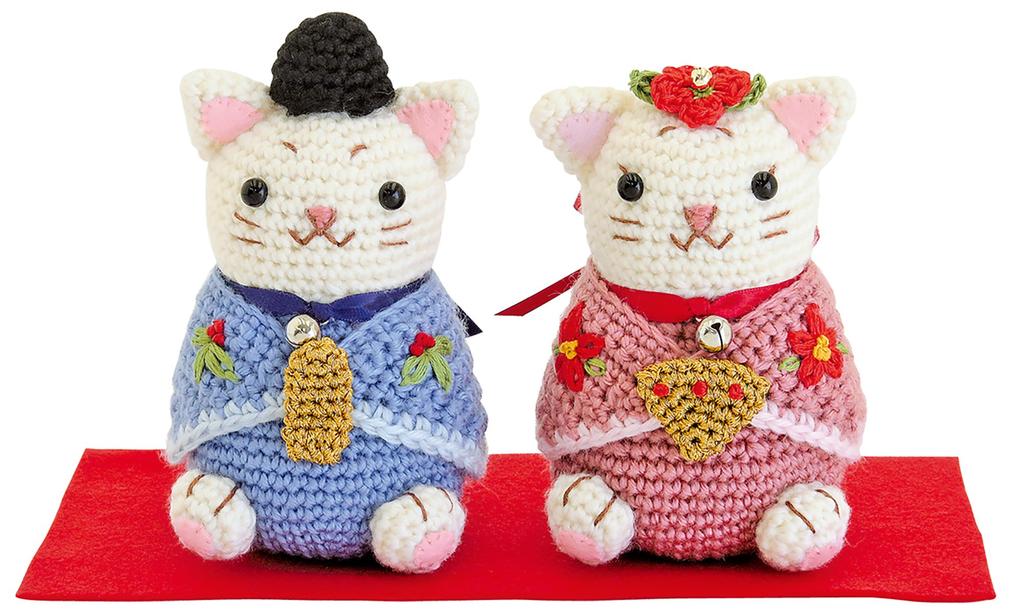 Olympus Thread Amigurumi Kit, Cute Hinamatsuri (Doll Festival) Hina Kitty MK-74