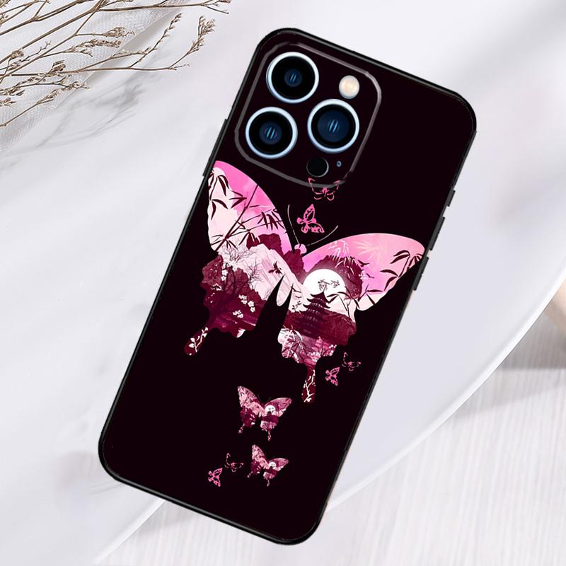 Butterfly Butterflies Phone Case For iPhone 16 Pro Max 15 14 12 11 13 17 Pro Max Plus 12 13 Mini 16e 17 Air Cover