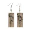 Peony & Bamboo Long Retro Earrings: Chinese Style Creative Acrylic Hooks for Women