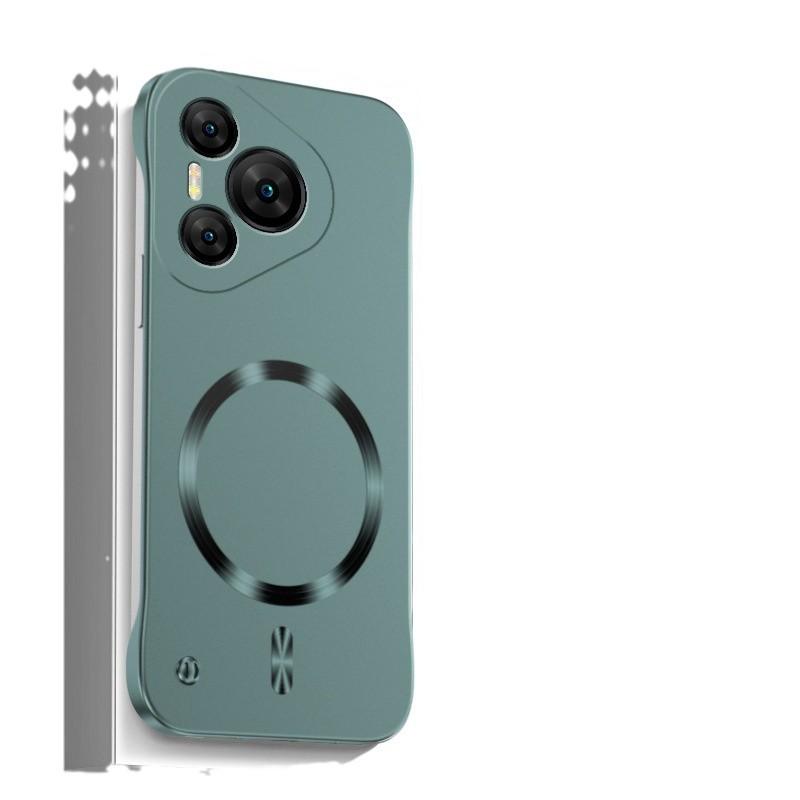 Applicable to Huawei Pura70 mobile phone case borderless magnetic suction ring P30Pro hard case magnetic suction heat dissipation anti-drop cover
