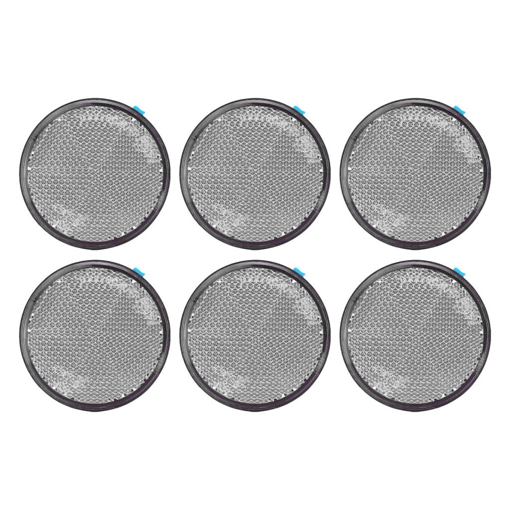 6pcs Round Reflectors Self Adhesive 2.24in Safety Reflector for Mailboxes Driveway Tunnels Post Cars Trailer White