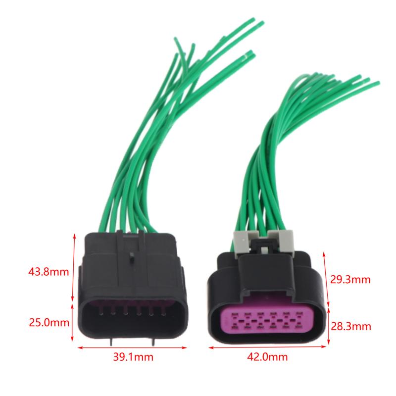 12 Pin Automotive Waterproof Connector Front Lamp Wire Harness Plug Durable Headlight Wiring For Car Retrofit