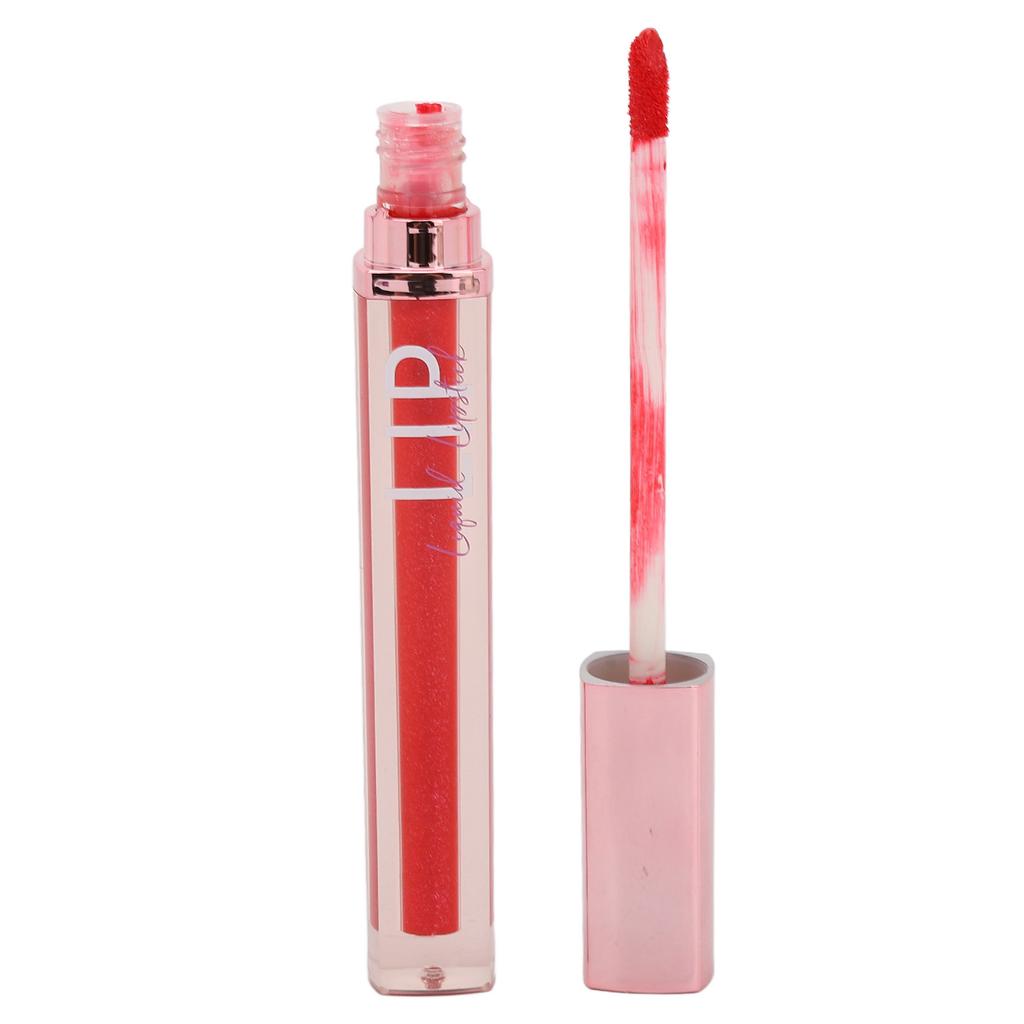 Lip Gloss Moisturizing Long Lasting Easy to Apply Lipstick Makeup with Transparent Case Women Gifts 3g Glitter