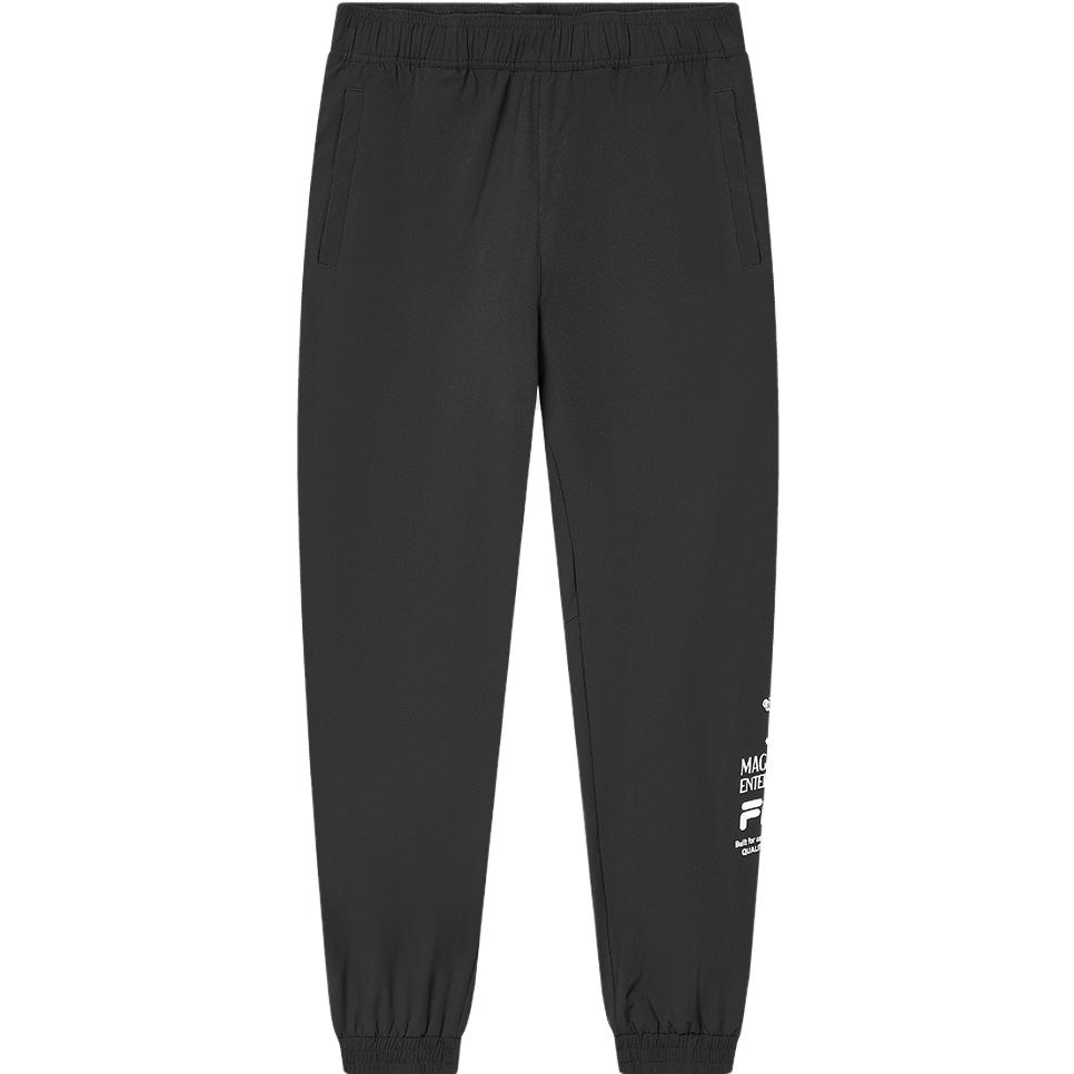 Fila Woven Fashion Simple Loose Cuffed Casual Pants Men Bottoms Black F11M339808F-BK