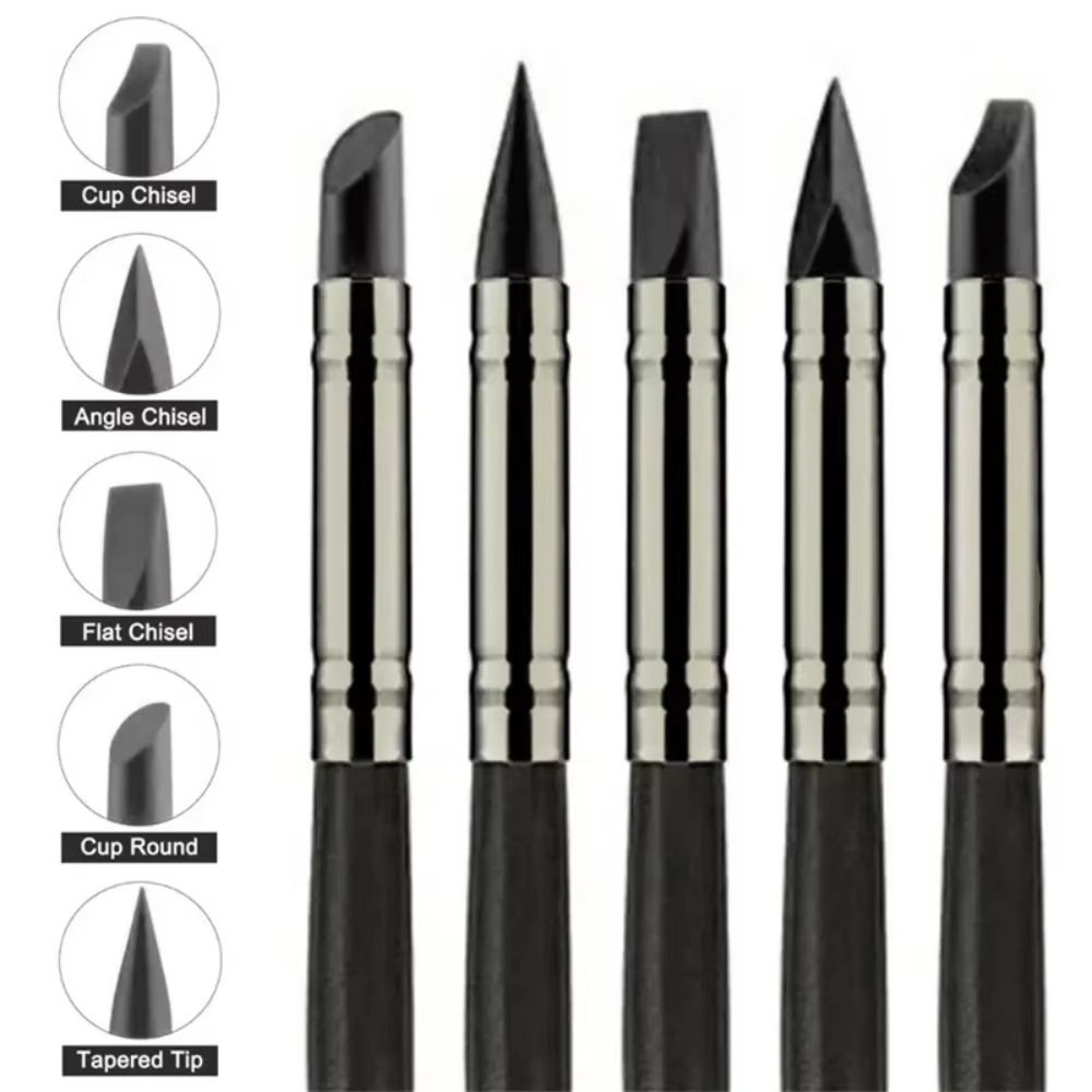

5PCS Silicone Clay Silicone Pen Soft Pottery Carving Pen New Clay Sculpting Tool
