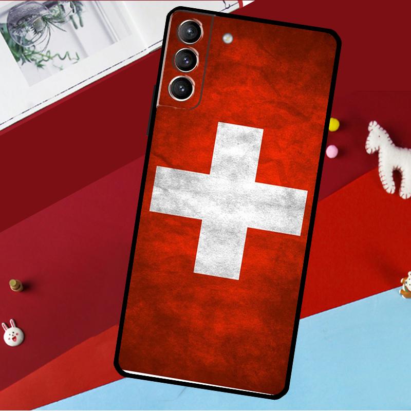 Switzerland Swiss Flag Funda For Samsung Galaxy S26 S25 S23 S22 S20 S24 Ultra S9 S10 Plus S21 FE S25 FE Phone Case