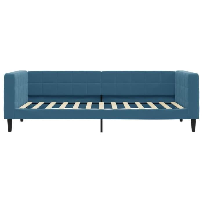VidaXL Lit de repos bleu 90x200 cm velours 354007