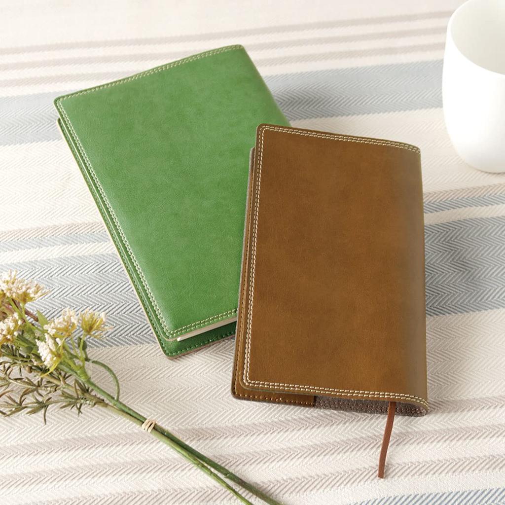Belle & Sofa ABOOK Book Cover with Bookmark, Double Stitched, Made in Japan (Dark Red, 46-size, LL Size)