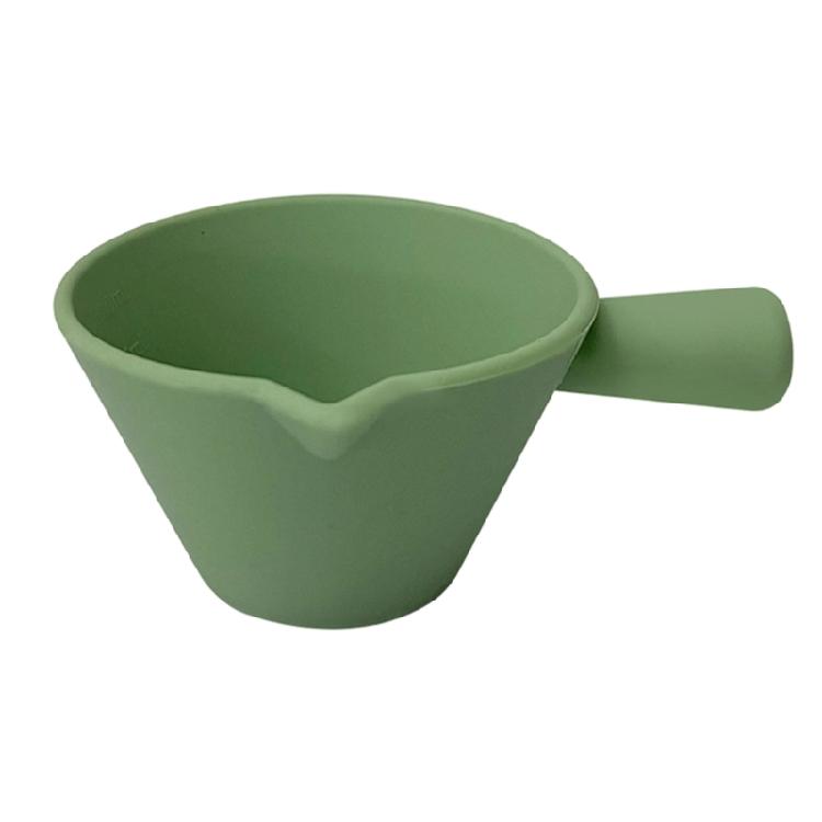 

Silicone Coffee Cup with Measurement Marks Espresso Brewing Tool Suitable For Travel Camping Or Daily Kitchen Use зелений