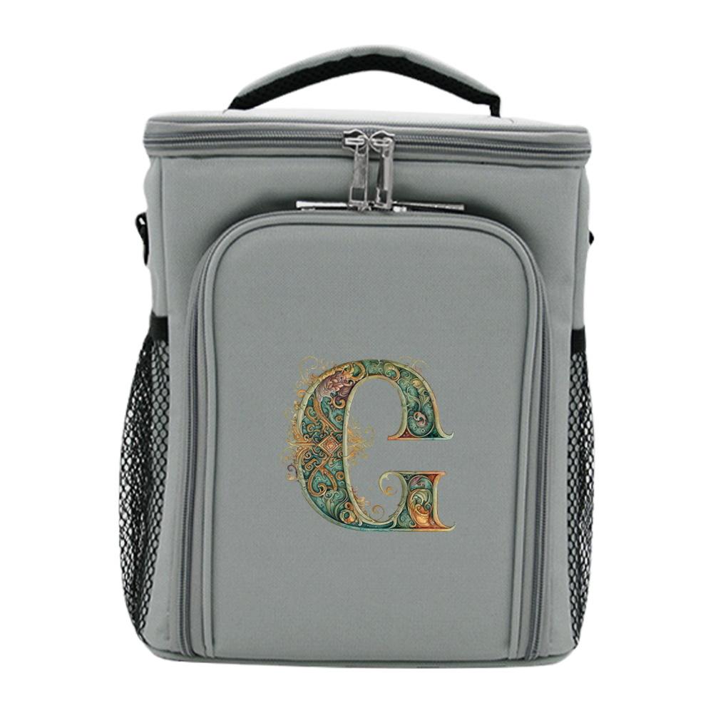 Food Storage Handbag Large Capacity Food Tote Crossbody Lunch Bag Durable Simplicity Outdoor Organizer Case Graphic Letter Print