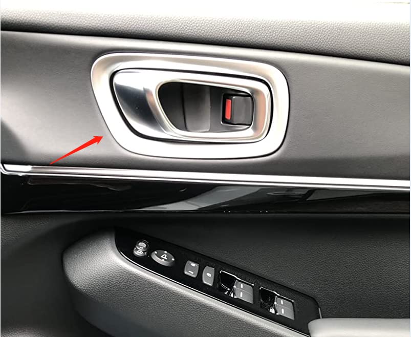 ZIAN Inner Door Handle Door Bezel 4P Interior Garnish Accessories Protect for Honda Vezel 2nd Generation RV3/RV4/RV5/RV6 (Silver)