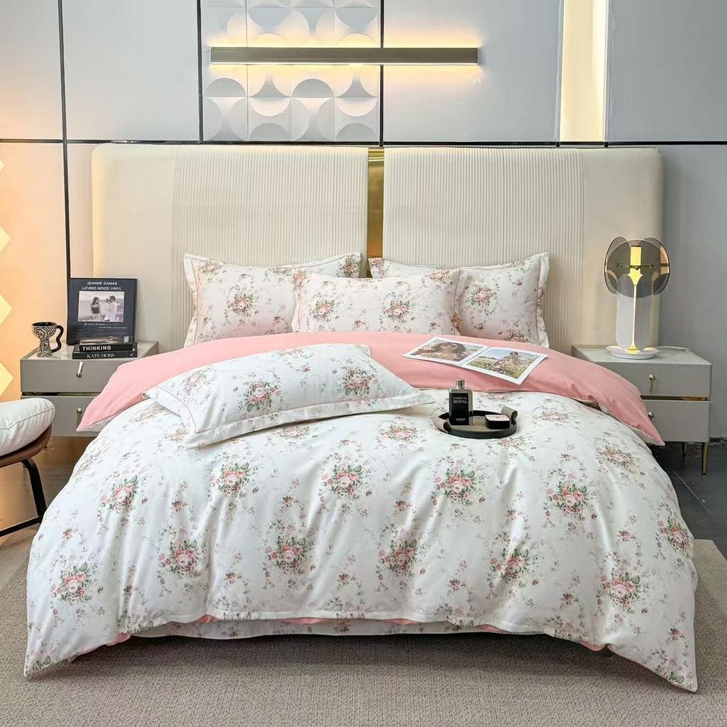 Luxury Thick 100% Cotton Printed Bedding Sets Super Soft Brushed Skin Friendly Duvet Cover Set Autumn and Winter Bed Linens