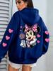 Vintage Disney Minnie Hoodie Women Men Oversized Casual Pullover Sweatshirt Streetwear Long-sleeved Tops Spring Autumn Fashion