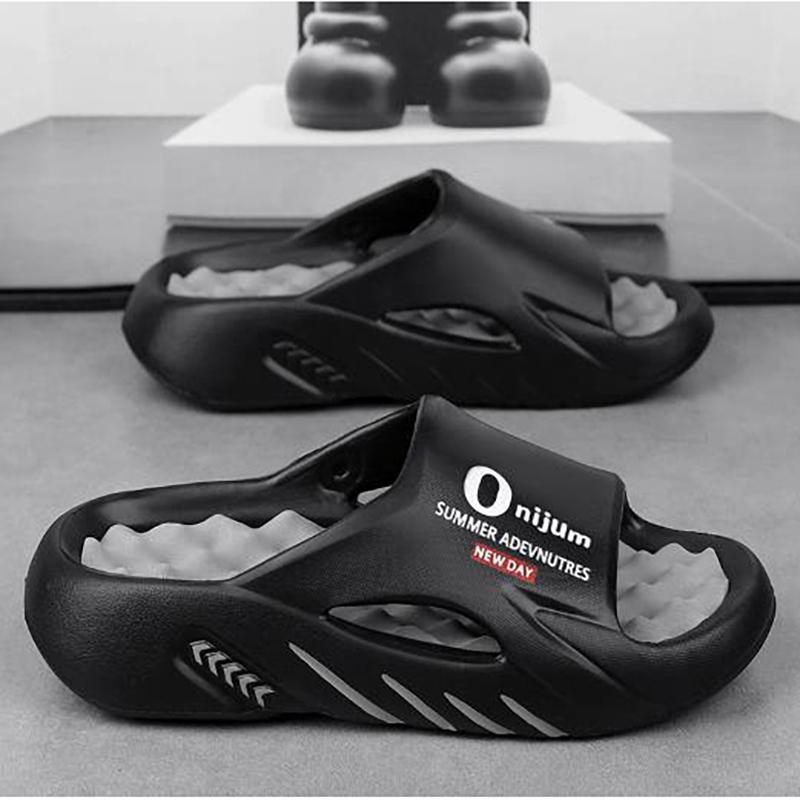 Modische Massage-Hausschuhe für Herren, für drinnen und draußen, Sandalen, Strand, Freizeitschuhe, Slides, Herrensandalen, große Größe, bequem, weich, Übergröße