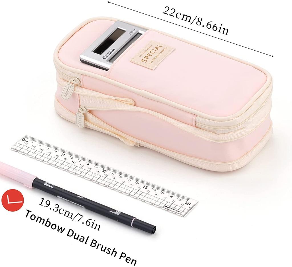 Large Capacity Pen Case with Multifunctional Tool Pen for Junior High and University Students Business Canvas with Gusset Gusset, Case/Pouch