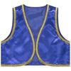 Jongens Arabische Prins Kostuum Open Voorzijde Gouden Mouwloos Vest Halloween Cosplay Fancy Dress Up