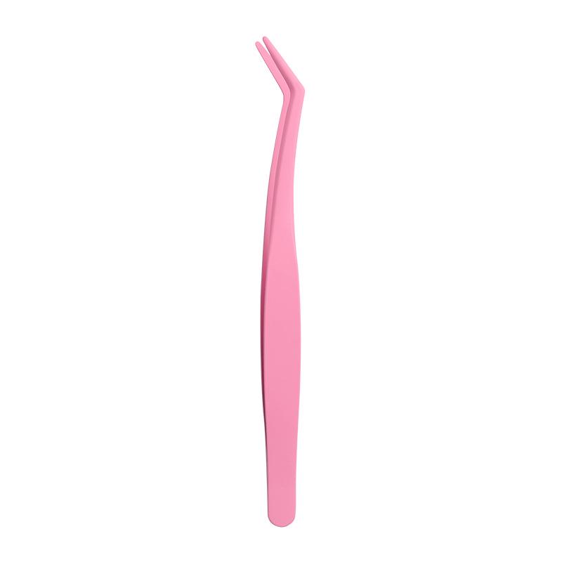 Gold Feather High-Precision Adhesive-Free Lash Tweezers - Non-Stick Stainless Steel Eyelash Clip