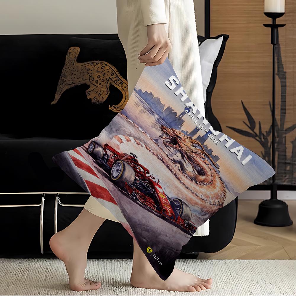 

Декоративные чехлы на подушки для дивана с мультяшными рисунками Формулы-1, для дома, двусторонние, из короткого плюша, милые 16x16Inch