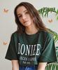 BONIEE Typographic Serif Logo T-Shirt Green Forest