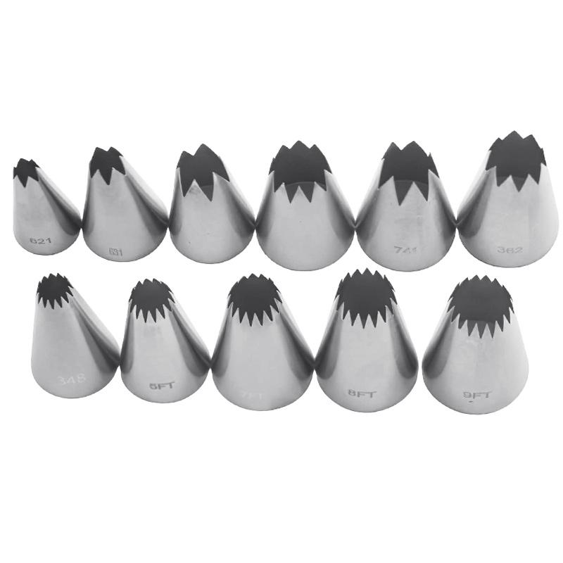 Russian Pastry Nozzles For Cream Icing Piping Nozzles Cake Decoration Tips Leaf Tulip Rose Cake Nozzles Tips Confectionery