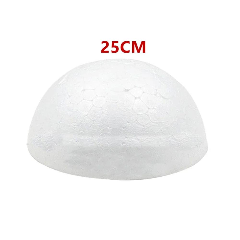 Blank Half Round Polystyrene Foam Ball For DIY Wedding Party Christmas Decor White Decorative Flower Ball 15cm/18cm/20cm/25cm
