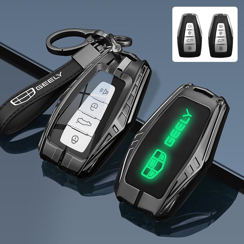 Car Key Fob Cover Case Shell Holder Set For Geely Coolray X6 Emgrand Global Hawk Gx7 Keychain Remote Accessories