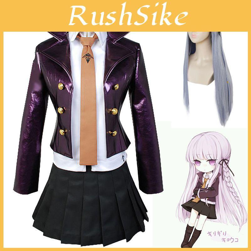 Danganronpa Kyoko Kirigiri Cosplay Kostume Sæt Fremstillet Af Holdbare Materialer Af Høj Kvalitet