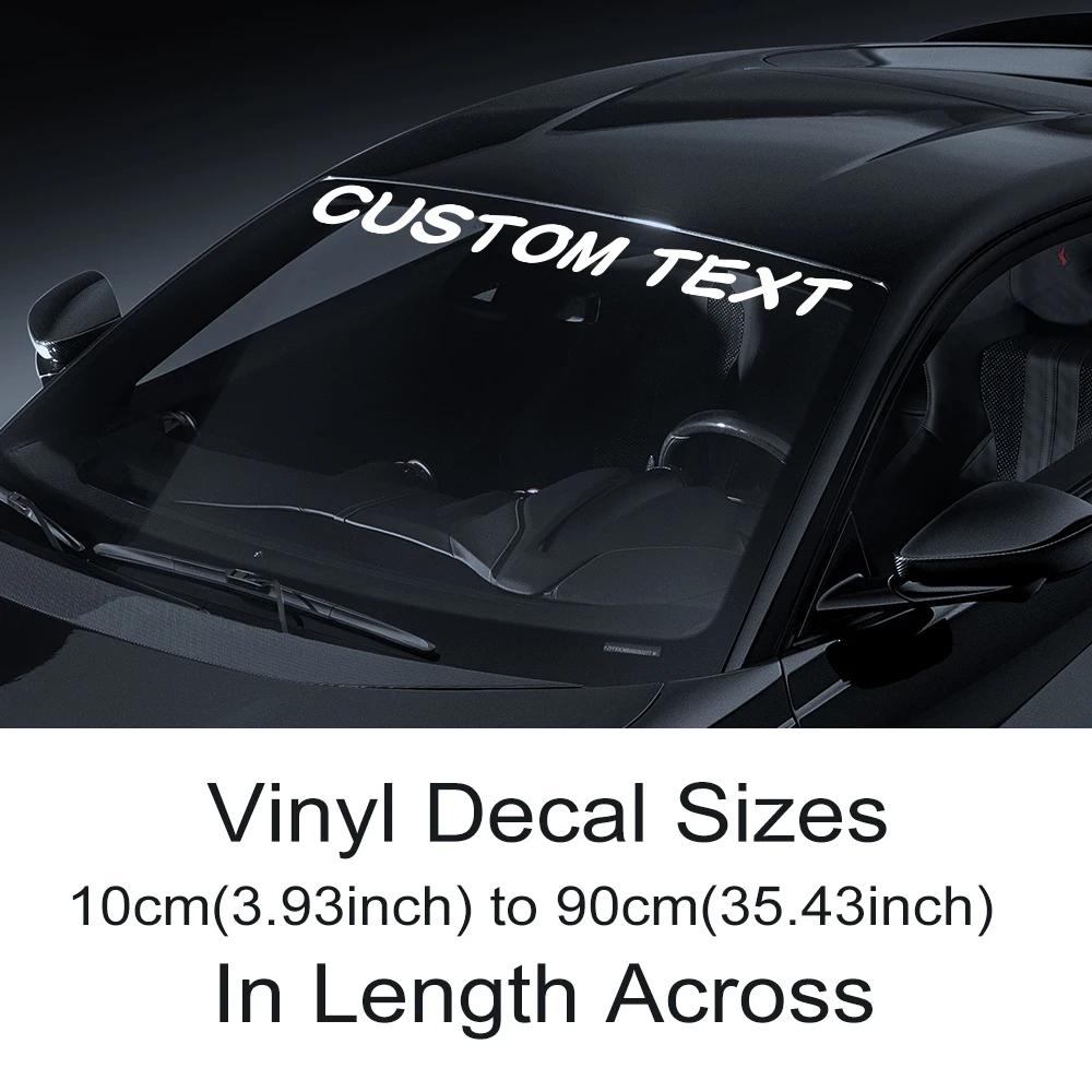 Pegatinas Personalizadas Parabrisas de Coche Texto Personalizado Fuente Vinilo Decoración Calcomanía Creativa Ventana Decoración DIY Camión Accesorios para Automóviles