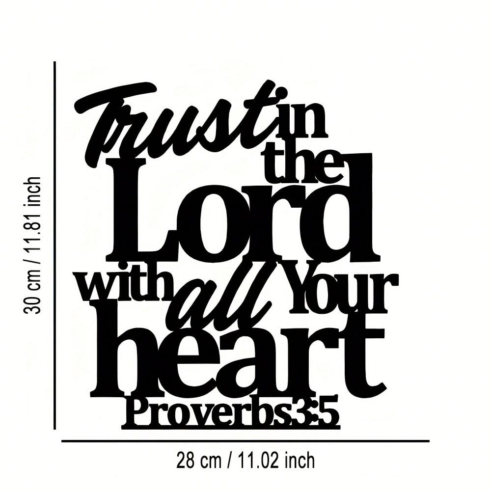 Christian Scripture Metal Wall Art Signage, Handcrafted Steel Bible Plaque for Home, Cafe and Bar Decor