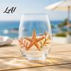 Fall Harvest Party Supplies Halloween Theme Glass Tumbler Ghost Black Cat Skull Pumpkin Hand Painted Cups Cup Spooky Lead-free Glassware for Party