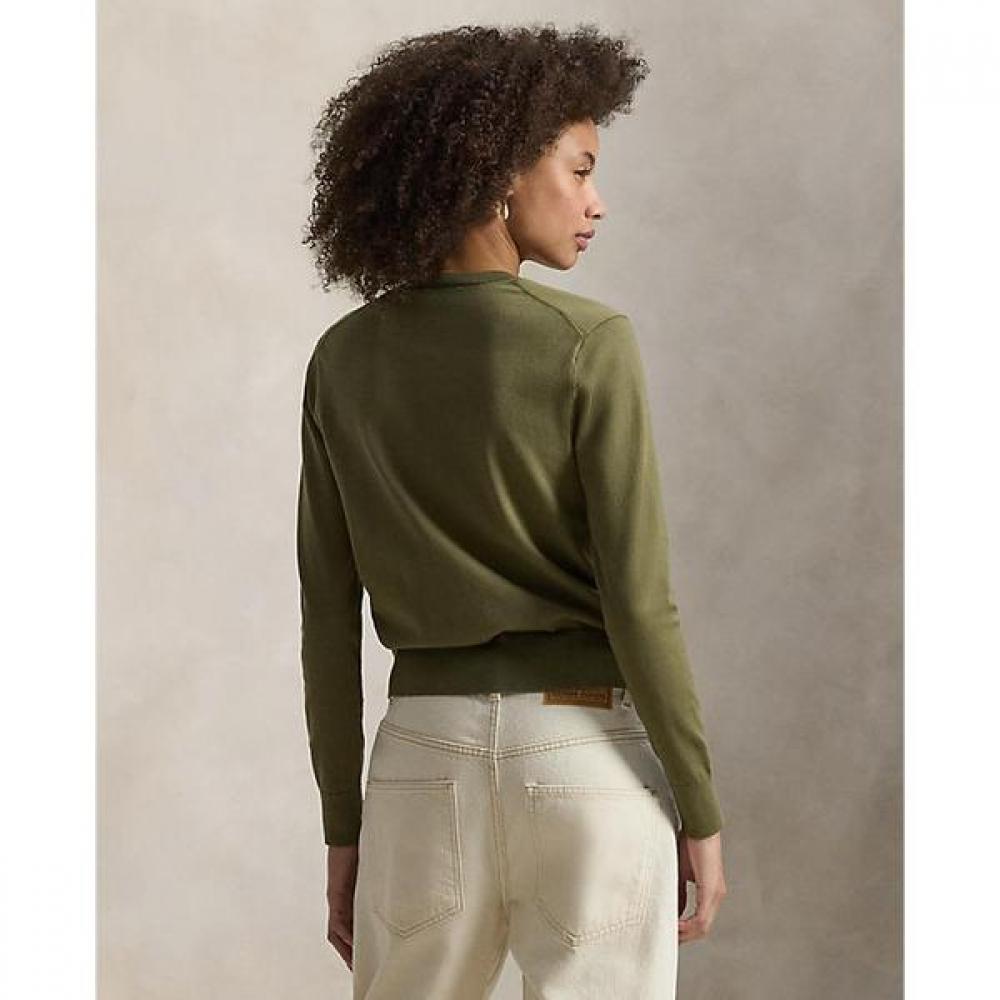 Polo Ralph Lauren Women S Cotton Crewneck Cardigan wmpoSwendw20540300