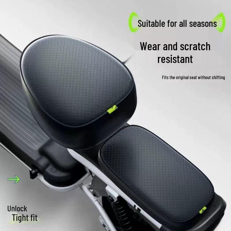 

All-Season Waterproof Electric Vehicle Leather Seat Cover Silver Front Seat Cover