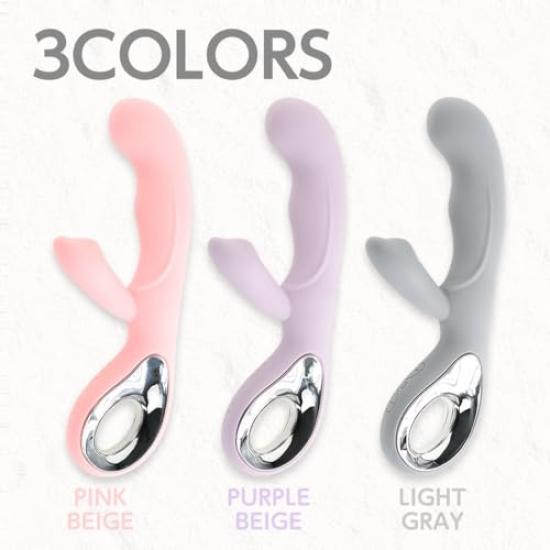 Uwasa Silicone Vibe Plus Soft, Light Gray, Soft Silicone Vibrator & Body Massager for Women, Waterproof, Bath Safe, Personal Massager