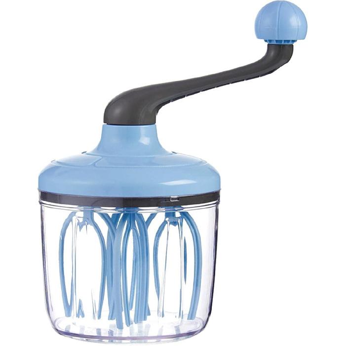 

Hand-Cranked Egg Beater, Manual Cream Mixer Whisk, Kitchen Baking Tools and Accessories синий