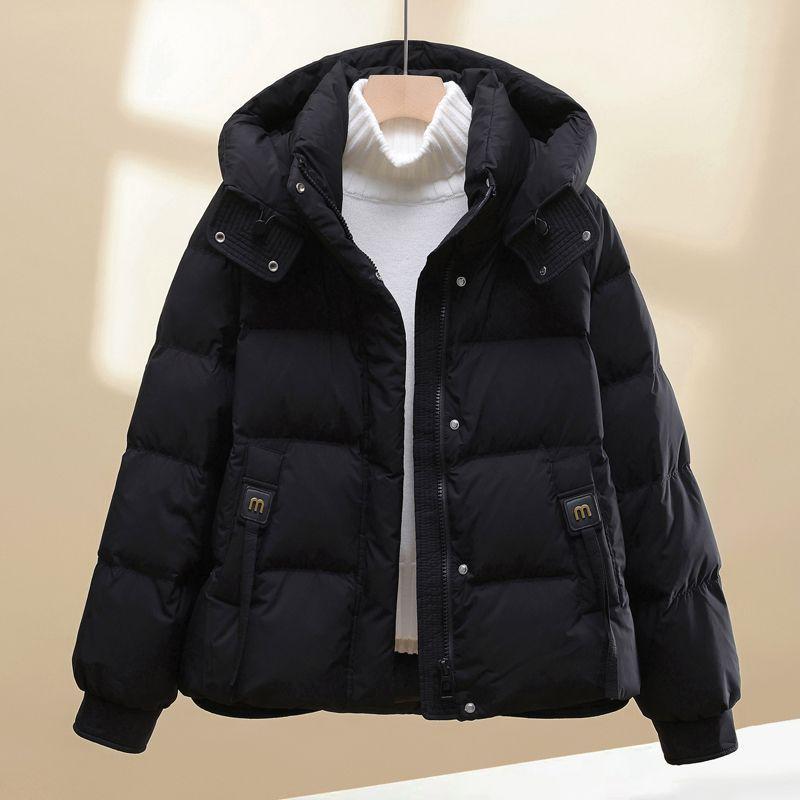 Women's Short Cotton Jacket 2025: Winter Korean Style Loose Stand Collar Down Coat, Thickened and Versatile Outerwear.
