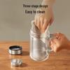 Double-Layer Glass Tea Infuser Mug with Handle