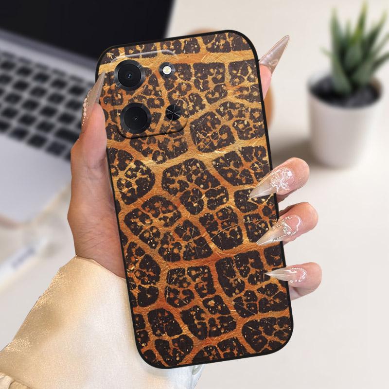 For Xiaomi Poco C85 5G Phone Case Luxury Lion Wolf Flower Printed Casing Soft Silicone TPU Back Cover For POCO C85 POCOC85 173mm