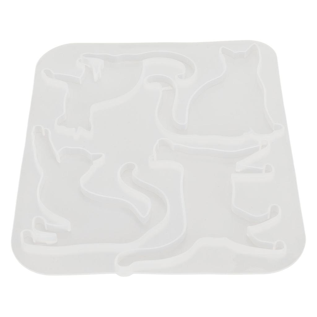 Cat Brooch Resin Molds DIY Cute Reusable Silicone Easy to Demold Candle Mold for Soap Chocolate