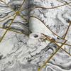 3D Effect Metallic Geometric Marble Wallpaper Roll Modern Quartz Triangles PVC Wall Paper for Living Room Bedroom Walls