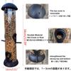 Emoi Bird Feeder Hanging Wild Birds Small Stylish Plastic Bird Feeder with Grid Tube Bird Feeder Stand Feeding Container Bird Supplies Feeding Station