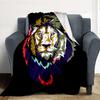 Lion Art Flannel Blanket Throw Blanket Soft Warm Sofa Bed Camping Car Home Decor Unique Christmas Gift C93020