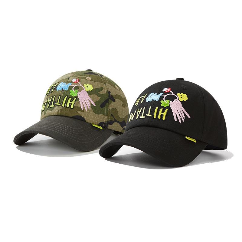 Original design street art fun key embroidery camouflage baseball cap widened deepened cap cap men and women
