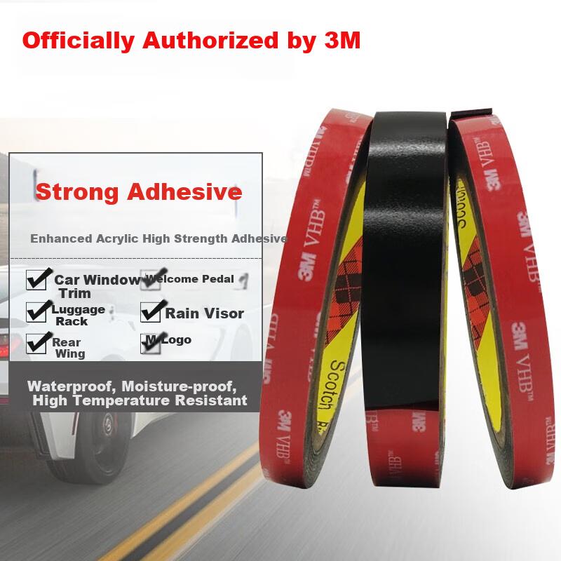 3M Double-Sided Tape, Strong Adhesive, Traceless, Black, Heat-Resistant, ETC Car Mount Bracket, 5952, 60MM*3M