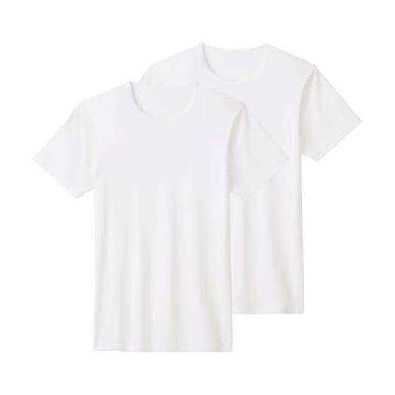 [Gunze] Inner Tops, Sweat Absorbent, Quick Drying, Antibacterial and Odor Resistant, Cotton & Dry Crew Neck T-Shirt, Men s