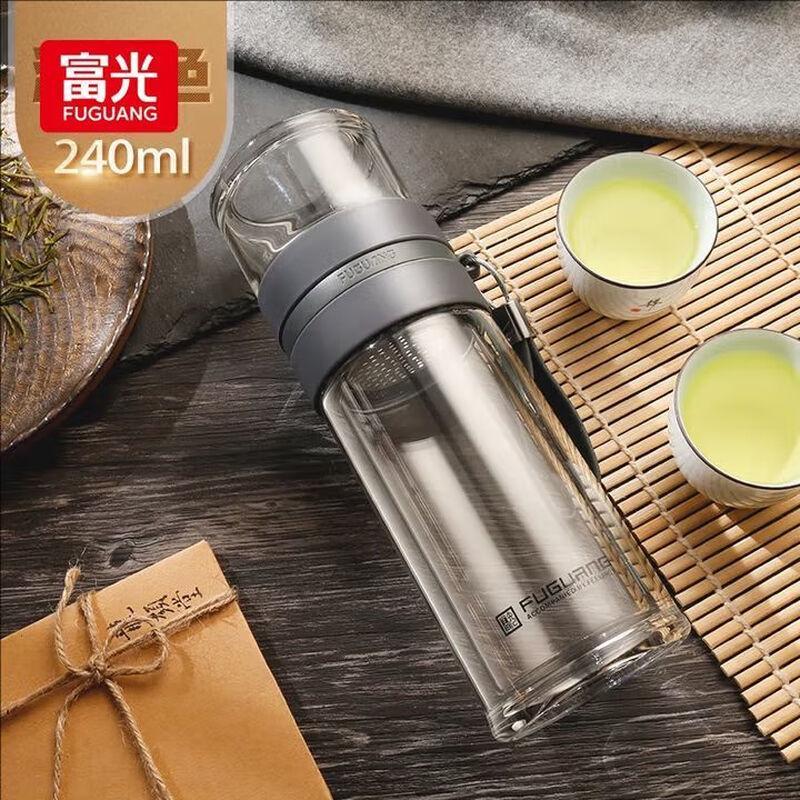 Fuguang Double-Walled Borosilicate Glass Infuser Cup 240ml