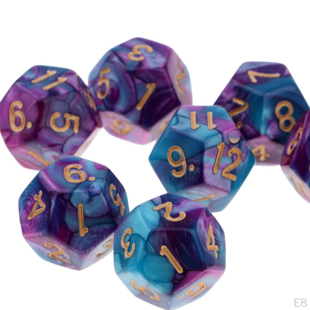 10 Count D12 Multi-Faceted Dice for Play