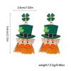 Cross-Border St. Patrick's Clover Tassel Earrings with Irish Hat Design