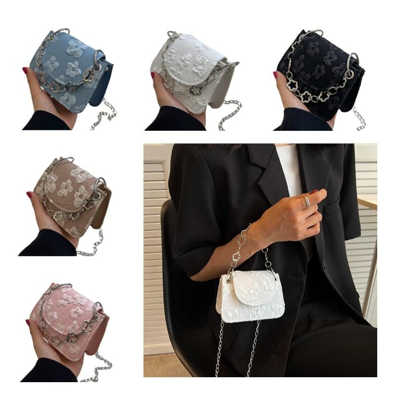 Stylish Vintage Mini Bag With Chain Strap Chic Pu Leather Crossbody Bag For Women