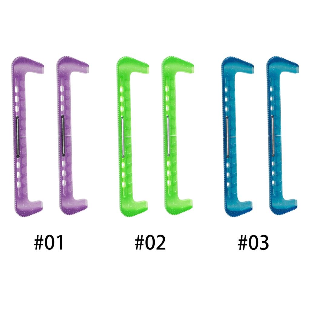 Figure Skating Blade Cover Adjustable Crystal Jelly Color Blades Guards Heavy-Duty PVC Protectors for Hockey & Figure Skates